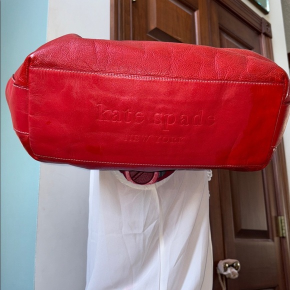 Kate Spade  Satchel   Shoulder bag beautiful pebbled, leather in red orange - Picture 16 of 17